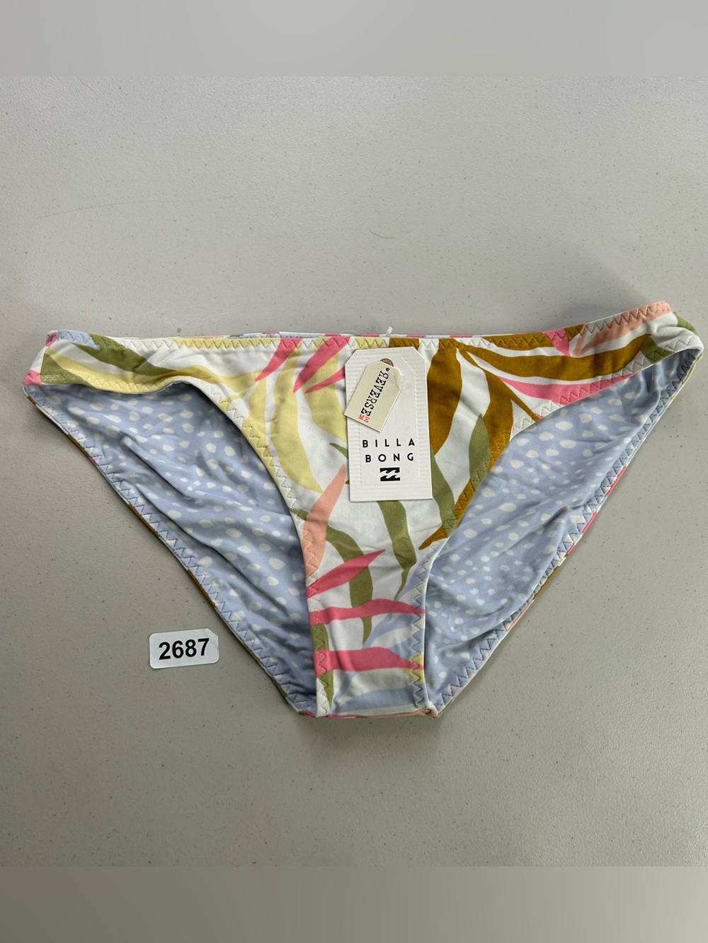 Women’s Billabong Reversible Tropic Jungle Lowrider Bikini Bottom Large